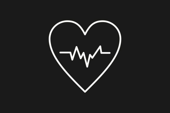 Medical Care Line Inverted Icon Design