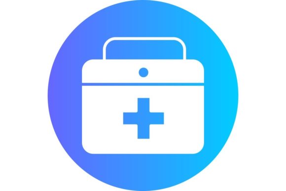 Medical Kit Glyph Circle Gradient Icon: A Designer's Take