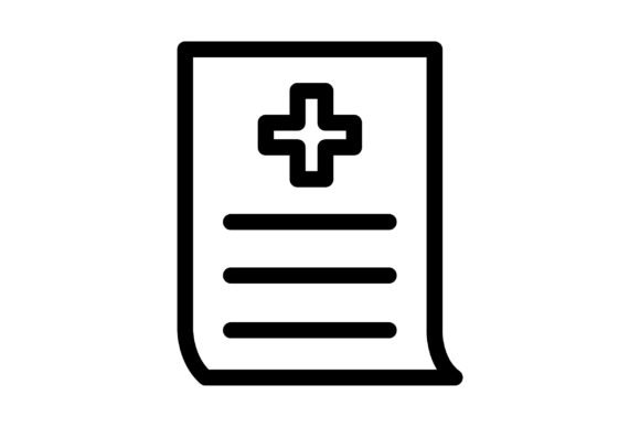 Medical Report Icon Template Design Review