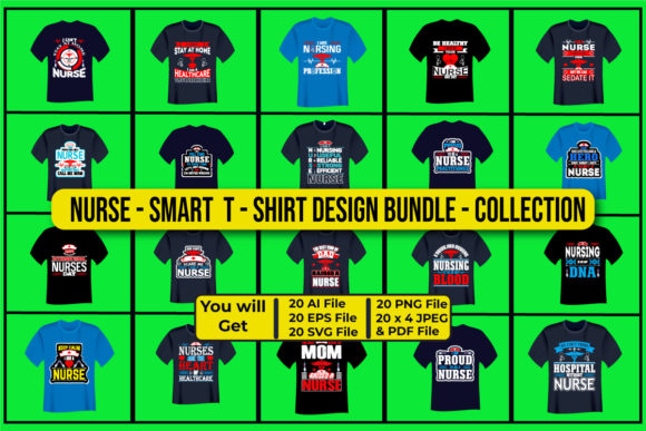 Nurse Smart T-Shirt Design Bundle