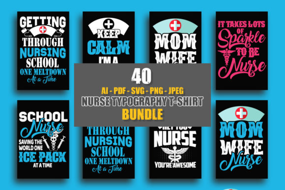 Nurse Typography T-Shirt Design Bundle: A Real Stitch Test